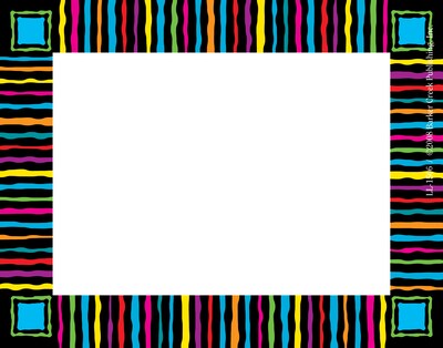 Barker Creek Neon Stripes Nametag & Name Plate Set, 81/Set (BC3970)