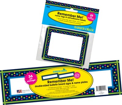 Barker Creek Italy Nametag & Name Plate Set, 81/Set (BC3977)