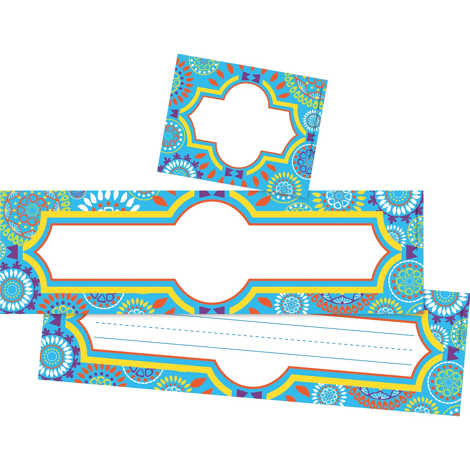 Barker Creek Self-adhesive Moroccan School Name Tags, 12 x 3.5, 81/Set (BC3986)