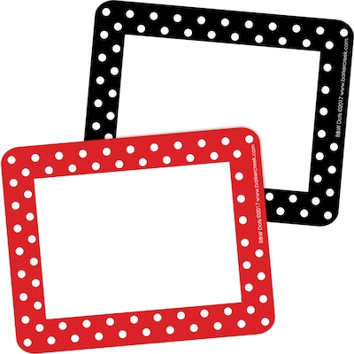 Barker Creek Dots Nametag Set, 2 Designs, 90/Set (BC1550)