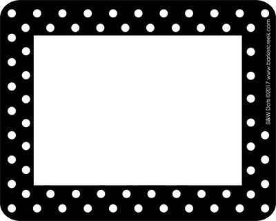 Barker Creek Dots Nametag Set, 2 Designs, 90/Set (BC1550)