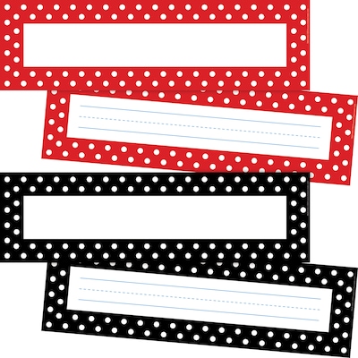 Barker Creek Dots Name Plate / Bulletin Board Sign Set, 2 Designs, 72/Set (BC1450)