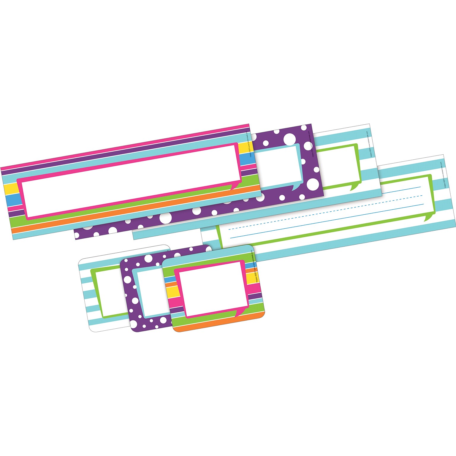 Barker Creek Self-adhesive Happy School Name Tags, 12 x 3.5, 81/Set (BC3987)