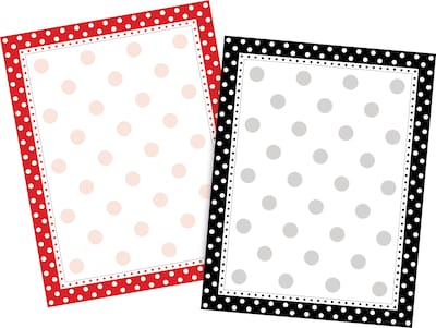 Barker Creek Dots Computer Paper, 8.5 x 11, 60 lbs., Assorted Colors, 100 Sheets/Pack (BC3556)