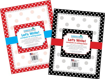 Barker Creek Dots Computer Paper (2 designs) — 100 Sheets/Set (BC3556)