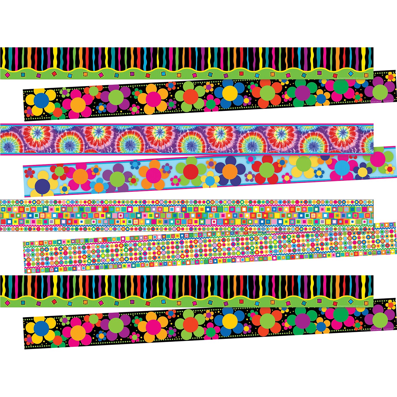 Barker Creek Just Groovy Border Set, 4 Designs, 48/Set (BC3532)