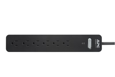 APC Essential SurgeArrest 6 Outlet Home/Office, 15' Cord, 1080 Joules (PE615)