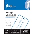 Quill Brand® Postage Meter Self-Adhesive Labels, 1-1/2 x 5-1/2, White, 2 Labels/Sheet, 75 Sheets/Pack (P1150)