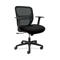 HON Gateway Task Chair, Mid-Back, Swivel-Tilt, Fixed Arms, Black Fabric and Mesh (HONGVFMZ1ACCF1G)