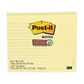 Post-it® Super Sticky Notes, Combo Pack, Canary, Lined/Unlined, 90 Sheets/Pad 9 Pads/Pack, (4633-9SSCY)