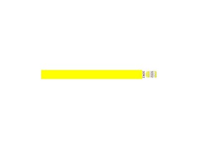 Tyvek Crowd Control Wristbands, Yellow, 500/Carton (WR101YE)