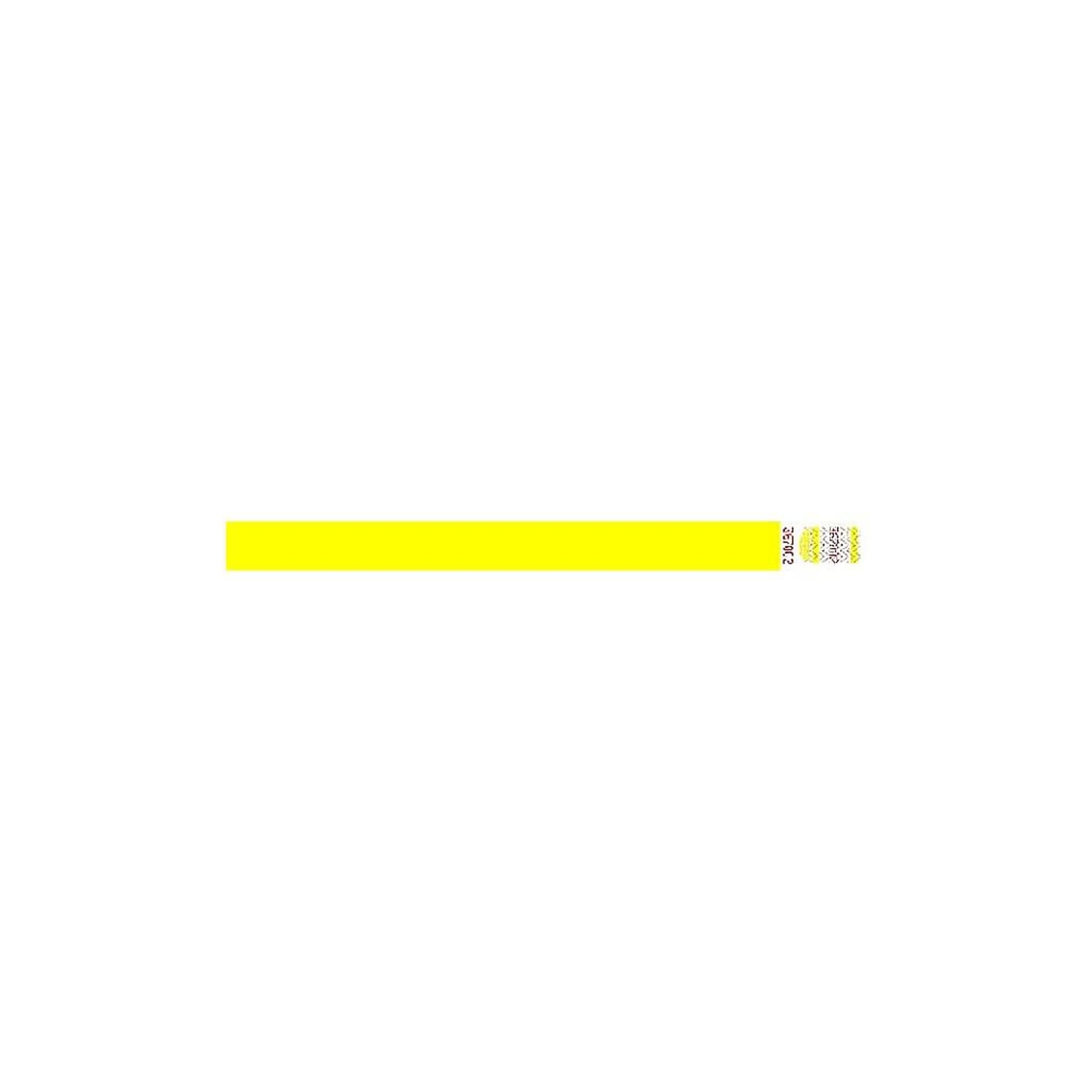 Tyvek Crowd Control Wristbands, Yellow, 500/Carton (WR101YE)