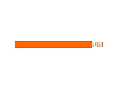 Tyvek Crowd Control Wristbands, Orange, 500/Carton (WR101OR)