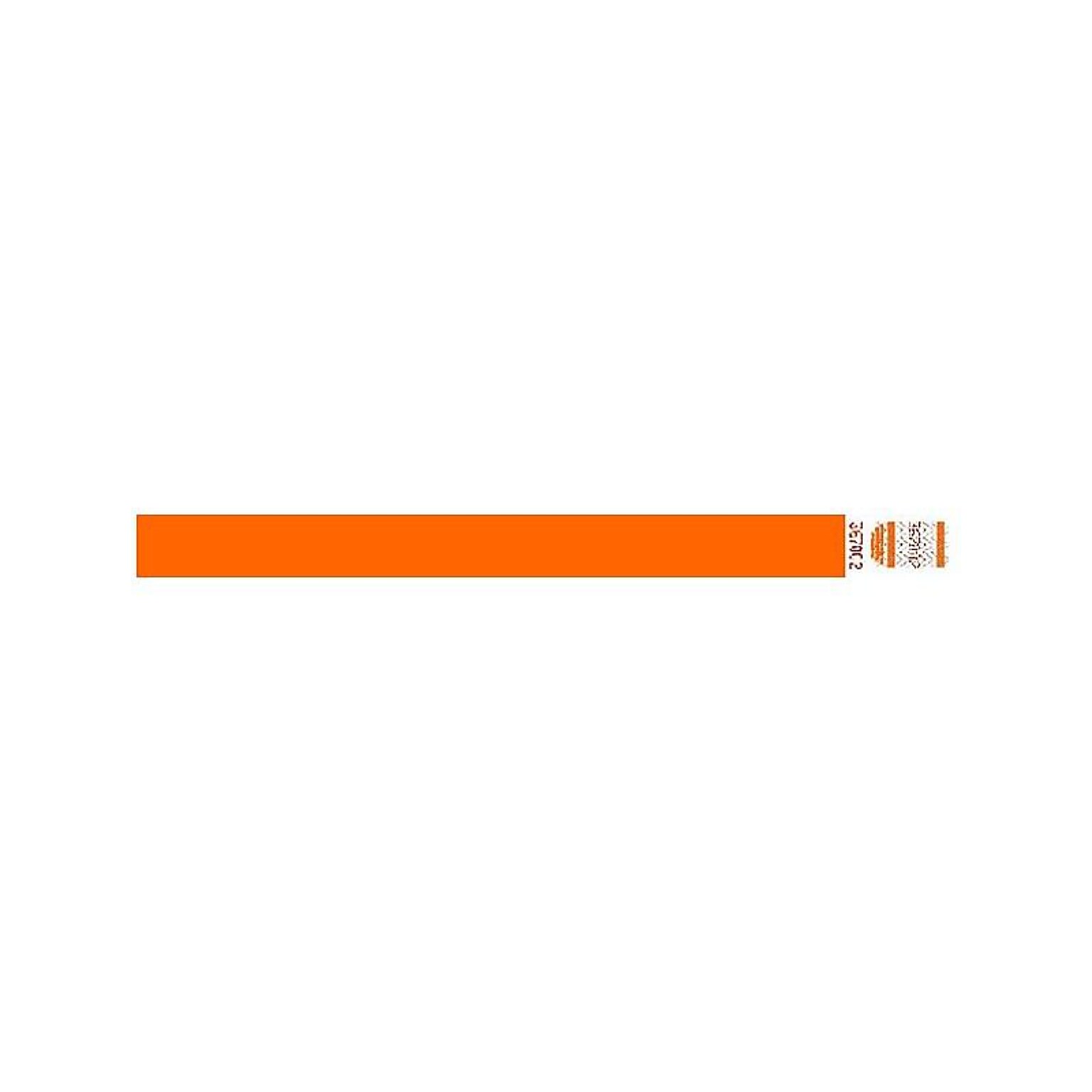 Tyvek Crowd Control Wristbands, Orange, 500/Carton (WR101OR)