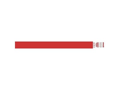 Tyvek Crowd Control Wristbands, Red, 500/Carton (WR101RD)