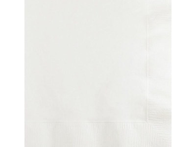 Creative Converting 2 Ply Beverage Napkin, White, 50/Pack (139140154)