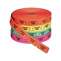 PM Company Numbered Single Event Tickets, 2000/Roll, 4 Rolls/Pack (PMC59002)