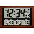 La Crosse Technology Atomic Digital Wall Clock, Plastic, 10.75H x 16.75W x 1.38D (513-1211A)