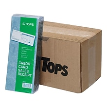 TOPS Credit Card Sales 3-Part Carbonless Receipts, 3.25L x 7.88W, 100 Sets/Book, 5/Carton (38538CT
