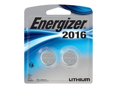 Energizer Lithium Batteries, CR2016, 2/Pack (2016BP-2)