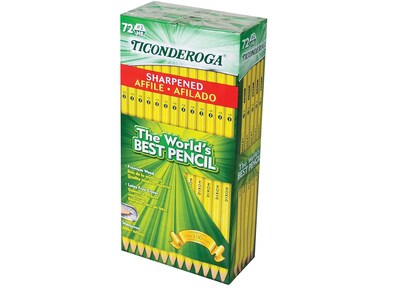 Photo 1 of Ticonderoga Pre-Sharpened Wooden Pencil, 2.2mm, #2 Soft Lead, 72/Pack (X13972)