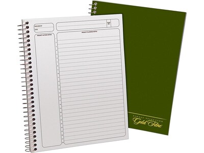 Ampad Gold Fibre Subject Notebooks, 7.25" x 9.5", Cornell, 84 Sheets, Green (20-816)