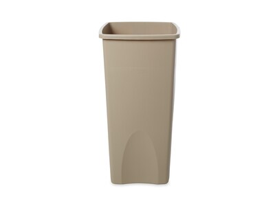 Rubbermaid Untouchable Indoor, Outdoor Trash Can w/ no Lid, Beige Resin, 23 Gal. (FG356988BEIG)