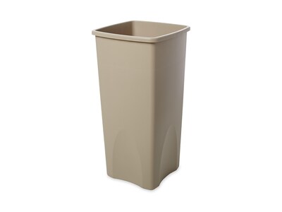 Rubbermaid Untouchable Indoor, Outdoor Trash Can w/ no Lid, Beige Resin, 23 Gal. (FG356988BEIG)