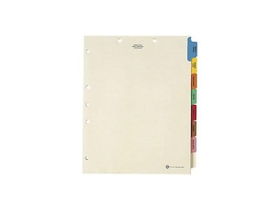 Medical Arts Press 8-Tab Chart Medical Indexes, 8.5W x 11H, Manila, 50/Box (30227)