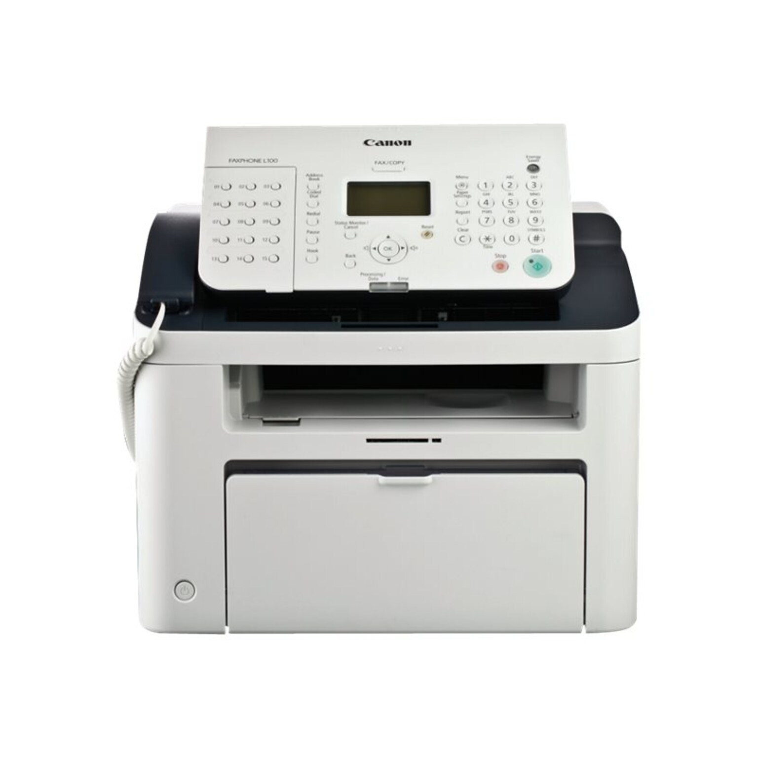 Canon FAXPHONE L100 5258B001AA Laser Fax Machine, White/Black (5258B001AA)