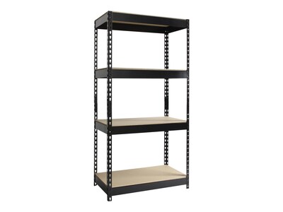 Iron Horse Rivet Series 4-Shelf Metal Unit, 30W, Black (17125)