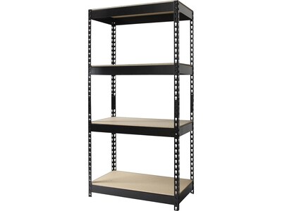 Iron Horse Rivet Series 4-Shelf Metal Unit, 30W, Black (17125)