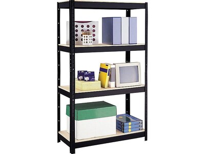 Iron Horse Rivet Series 4-Shelf Metal Unit, 30"W, Black (17125)