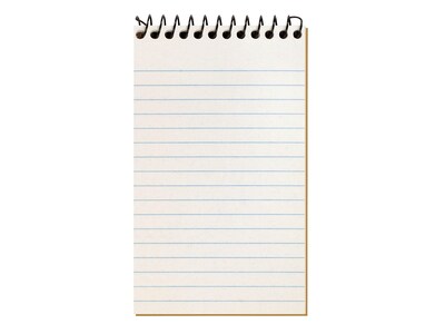 TOPS Second Nature Memo Pad, 3 x 5, Narrow Ruled, White, 50 Sheets/Pad (TOP 74135)