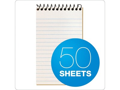 TOPS Second Nature Memo Pad, 3" x 5", Narrow Ruled, White, 50 Sheets/Pad (TOP 74135)