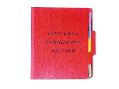 Pendaflex® Employee Personnel Folders, 1/3-Cut Top Tab, 5 Dividers, Each (SER-1-ER)