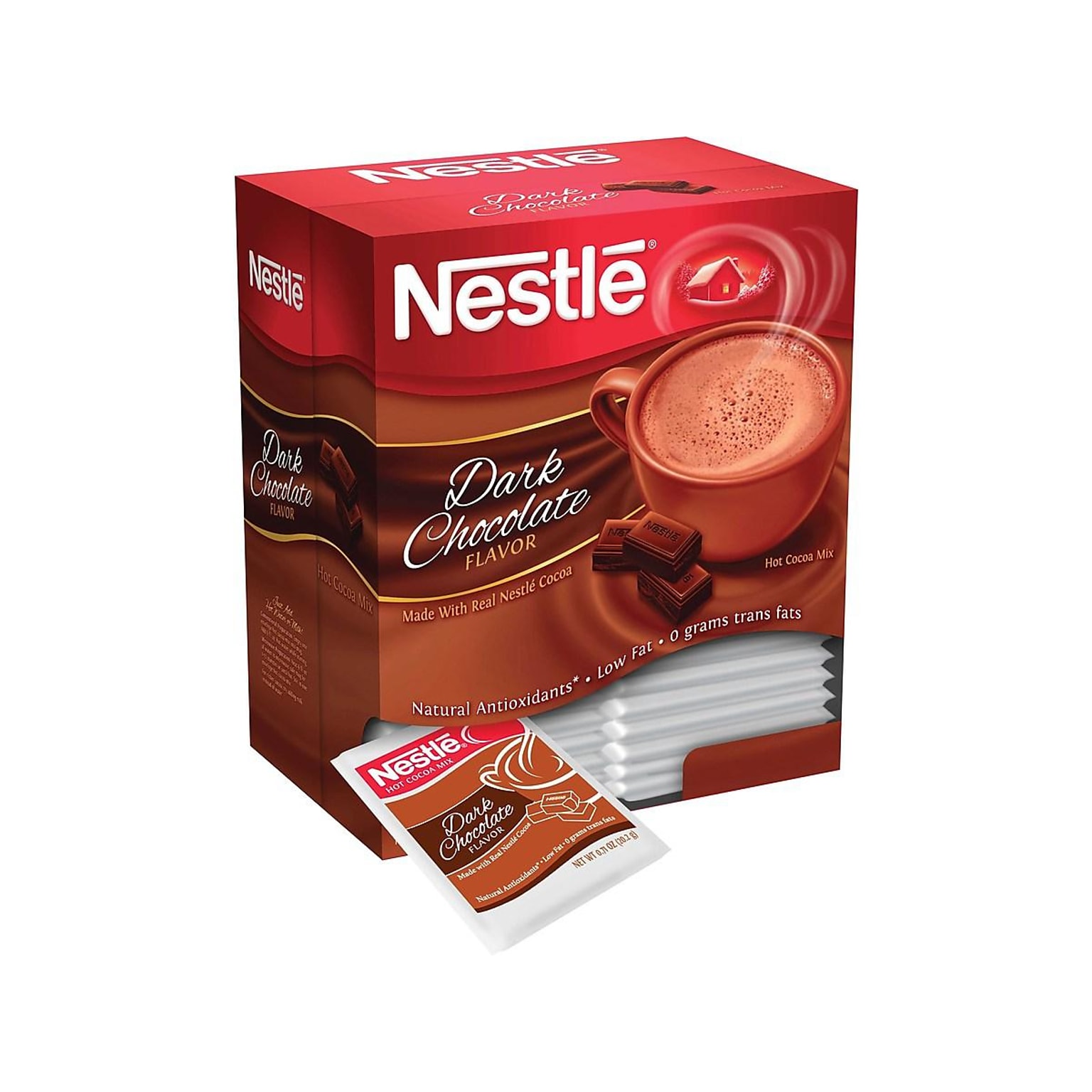 Nestle Dark Chocolate Hot Cocoa, 0.71 oz., 50/Box (NES70060)