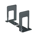 Universal Jumbo Deluxe 5.88 Steel Book Ends, Black, Pair (UNV54095)