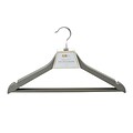 Simplify 3 Pack Deluxe Non-Slip Roller Hangers in Grey