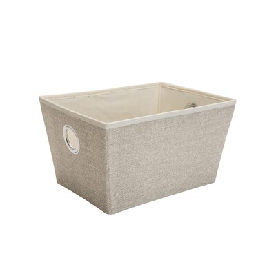 Simplify Medium Grommet Storage Bin in Faux Jute