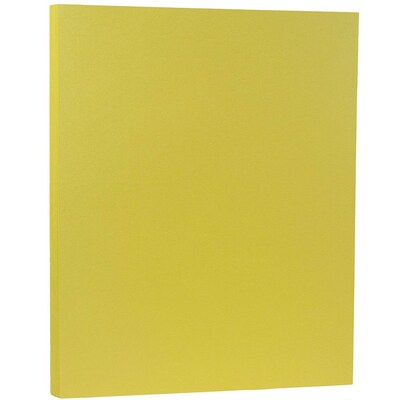JAM Paper 80 lb. Cardstock Paper, 8.5" x 11", Chartreuse Green, 250 Sheets/Ream (16729227B)