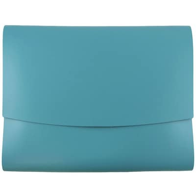 JAM Paper Leather Portfolio Case with Snap Closure, Teal, 12/Pack (233329922B)