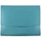 JAM Paper® Italian Leather Portfolios With Snap Closure, 10 1/2 x 13 x 3/4, Teal, 12/Pack (233329922