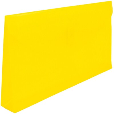 JAM Paper® Plastic Envelopes with Hook & Loop Closure, 1" Expansion, #10, 5.25" x 10", Yellow Poly, 12 per pack (921V1ye)