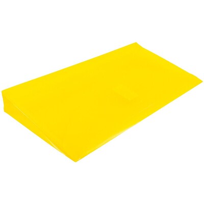 JAM Paper® Plastic Envelopes with Hook & Loop Closure, 1" Expansion, #10, 5.25" x 10", Yellow Poly, 12 per pack (921V1ye)