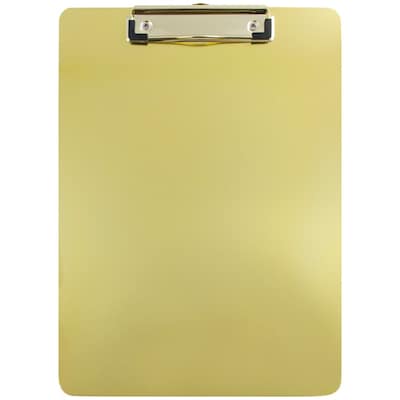 JAM Paper® Aluminum Clipboard, Letter Size, 9 x 12 1/2, Gold Clip Board, Sold Individually (331ALCgo)