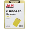 JAM Paper Aluminum Clipboard, Letter Size, Gold (331ALCGOZ)