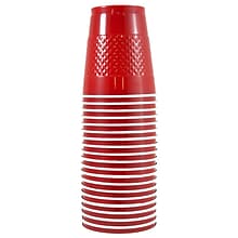 JAM Paper® Plastic Cups, 12 oz, Red, 200/box (2255520700b)