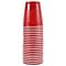 JAM Paper® Plastic Cups, 12 oz, Red, 200/box (2255520700b)