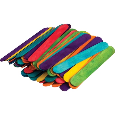 Teacher Created Resources STEM Basics Multicolor Jumbo Craft Sticks, 200 Per Pack, 3 Packs (TCR20918